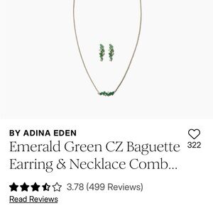 Brand New Never Worn by Adina Eden Necklace with Matching Earrings